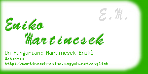 eniko martincsek business card